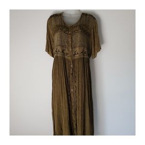 Vintage Bohemian Maxi Dress Made in India